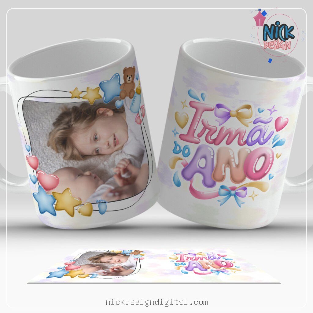 Coleção Tem Bebê Chegando - Artes para Caneca C/S Foto - Imagem 1