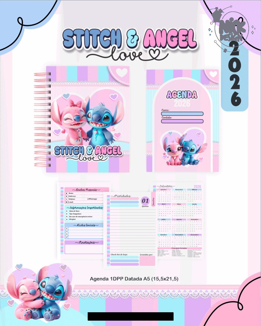 BOX Stitch e Angel - Escolar 2026 (Pamella) - Imagem 4