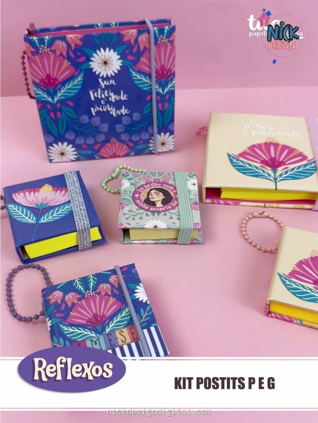 Reflexos - Kit Postits P e G(Tita) - Imagem 3
