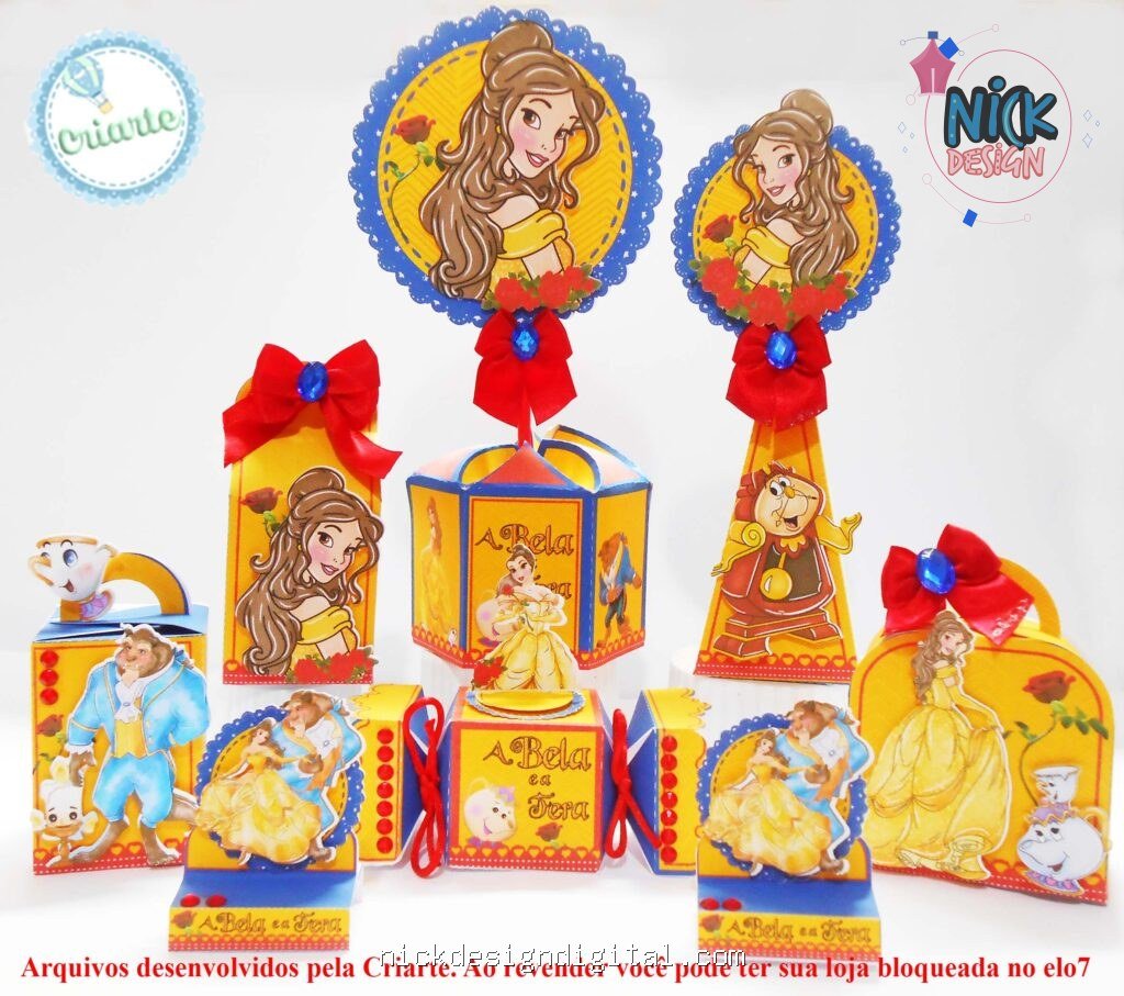 A Bela e a Fera - Kit Festa Pronta - Imagem 1