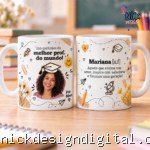 Rostinho melhor prof do mundo - Arte Avulsa Caneca (Nick Design)