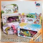 2 Caixinhas de alcinha com visor – Páscoa Coelhos e Cristã
