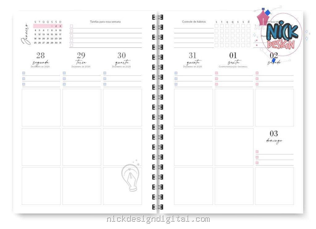 Miolo Planner Joy 2027 (Trilha de Papel) - Imagem 4