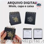 Mini calendário 2027 Preto - Ano Novo