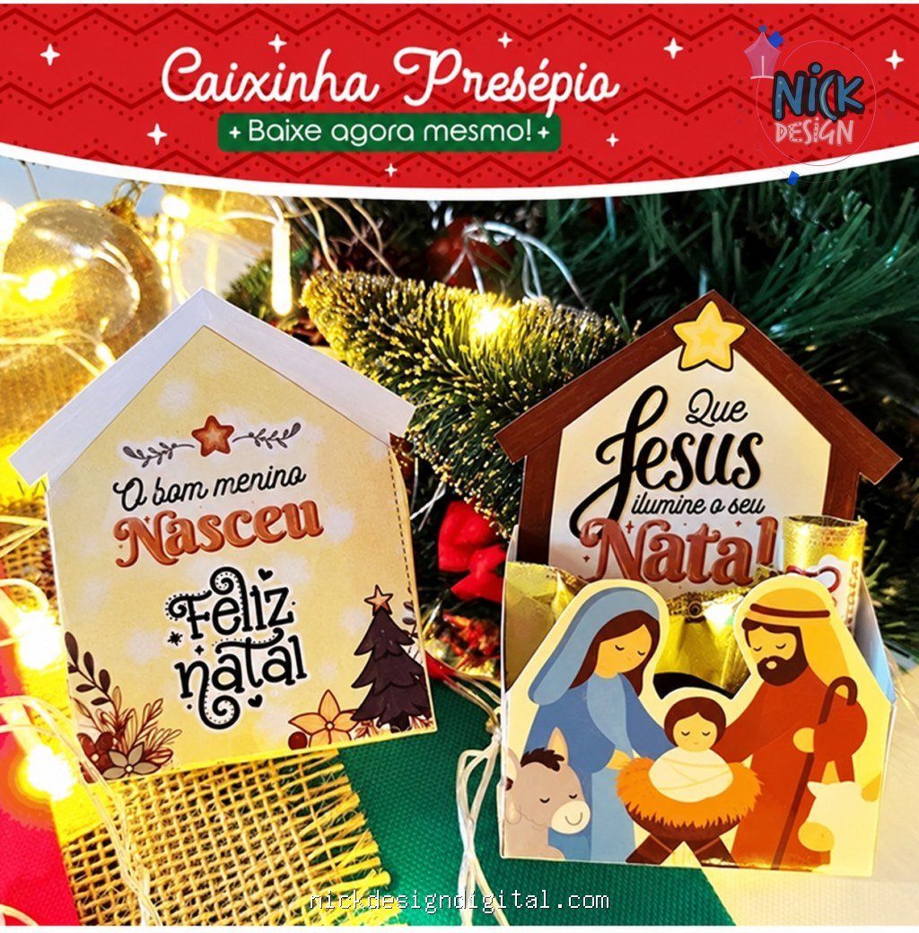 Caixinha Presépio Natal - Imagem 1