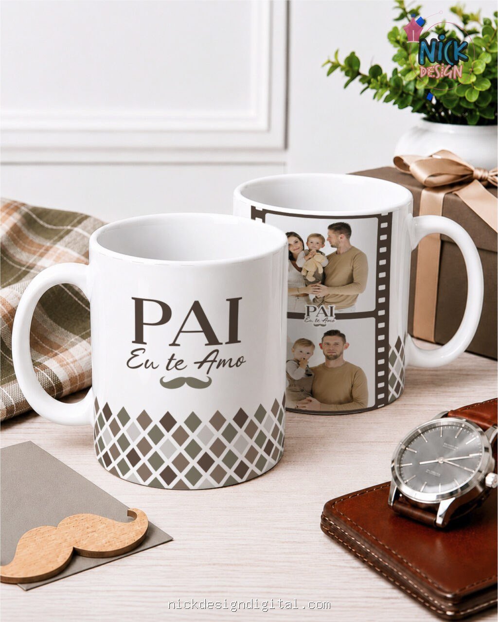 Dia dos Pais V6 COM FOTO - Artes para Canecas - Imagem 14