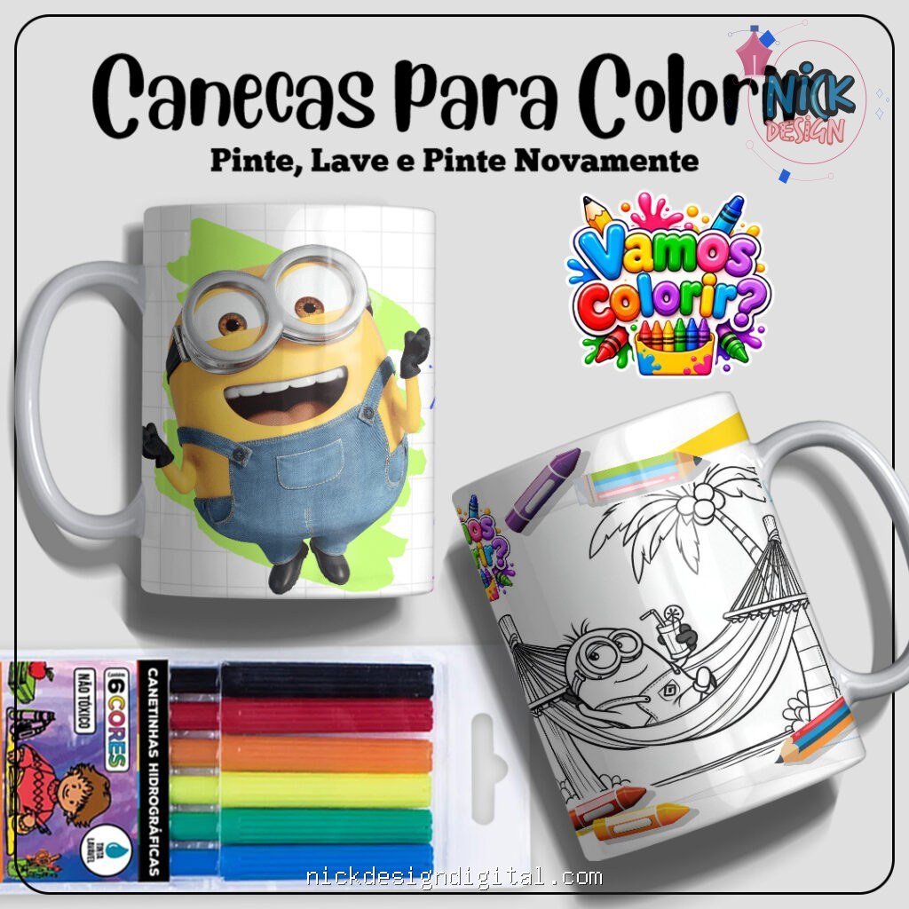 Coleção Dia das Crianças para colorir 2026 - Imagem 11