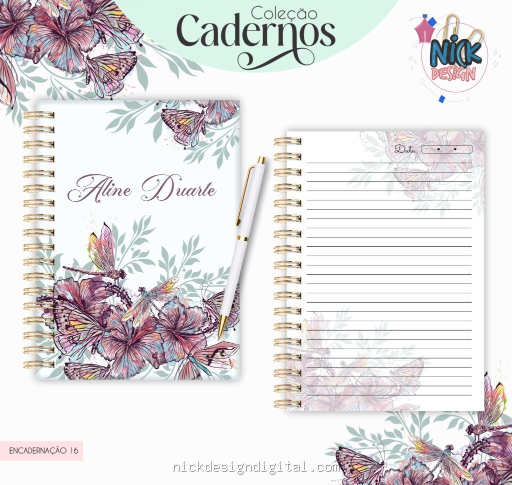 Caderno Floral Verde (Lina Criativa) - Imagem 1