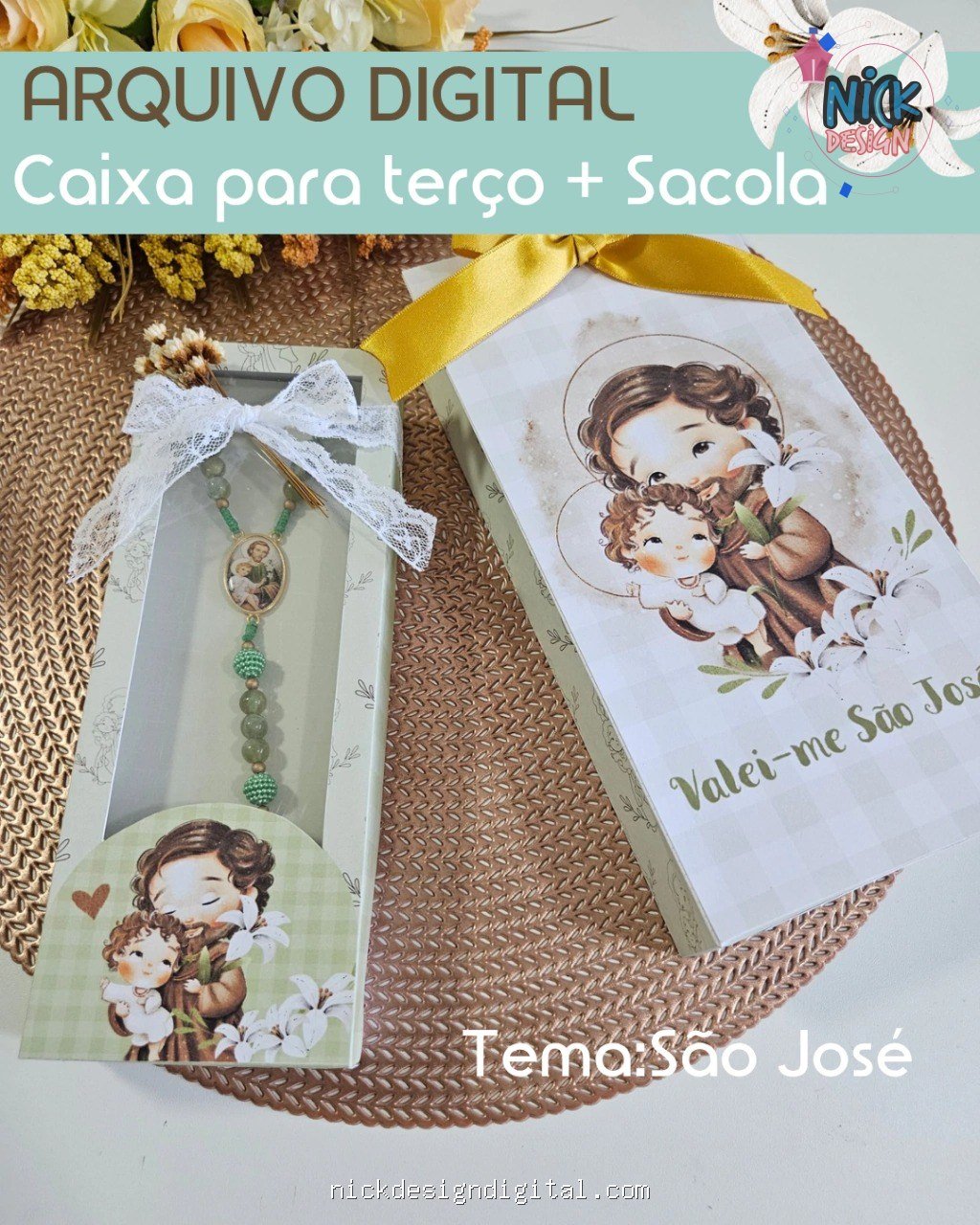 Caixa + Sacola para Terços - São José - Imagem 1