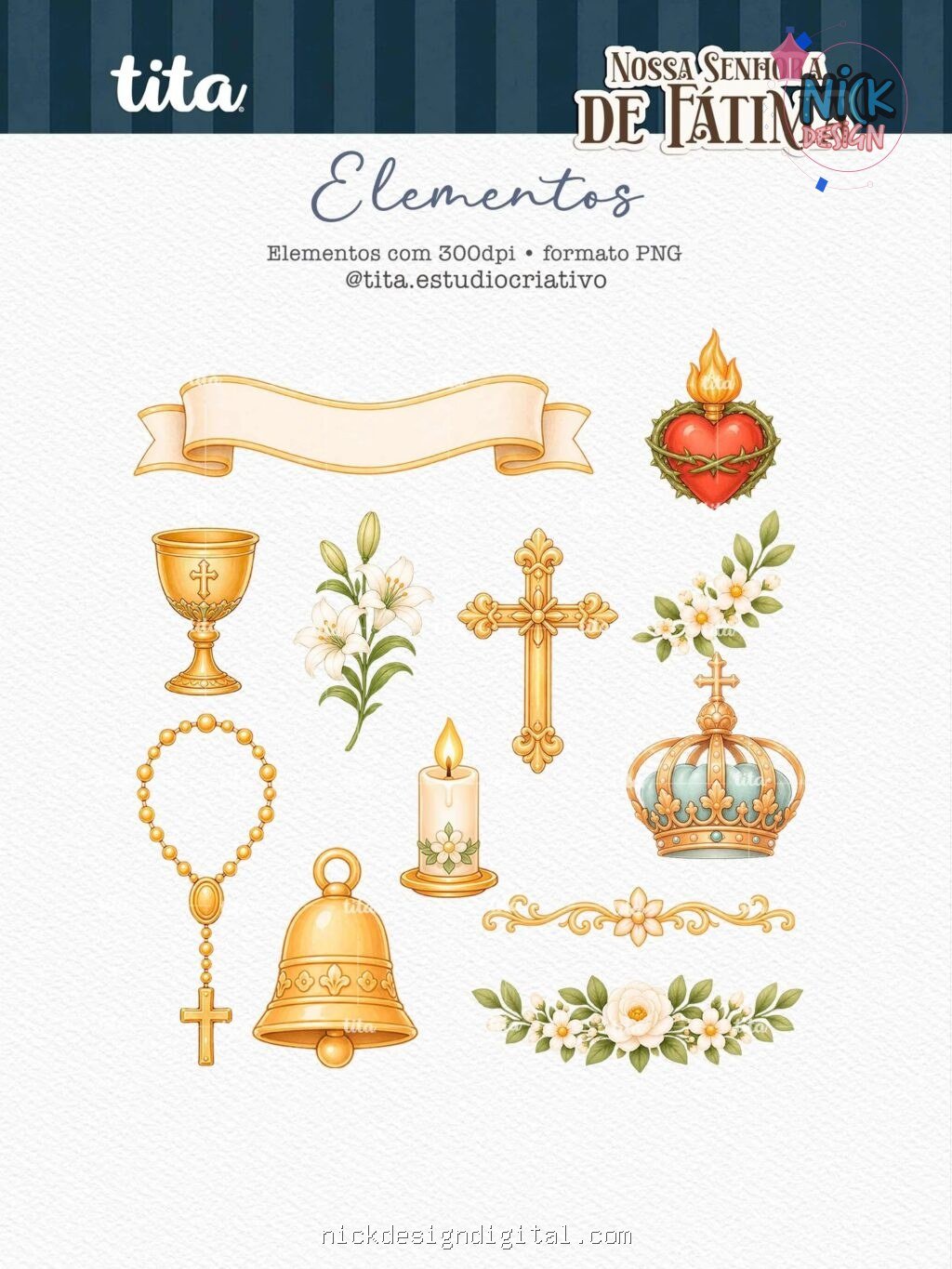 Santos - Nossa Senhora de Fátima - Ilustrações (Tita) - Imagem 2