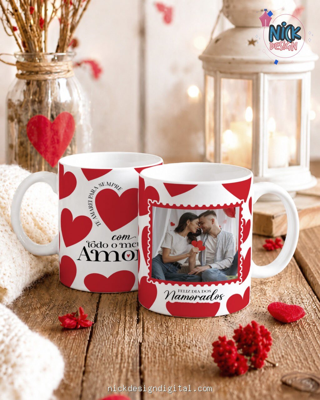 Namorados V7 COM FOTO - Artes para Caneca - Imagem 8