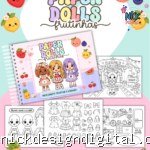 Frutinhas - Livro Colorir A5 (Paper Dolls)