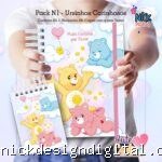 Caderno Pautado A5 + Bloquinho A6 – Ursinhos Carinhosos N1