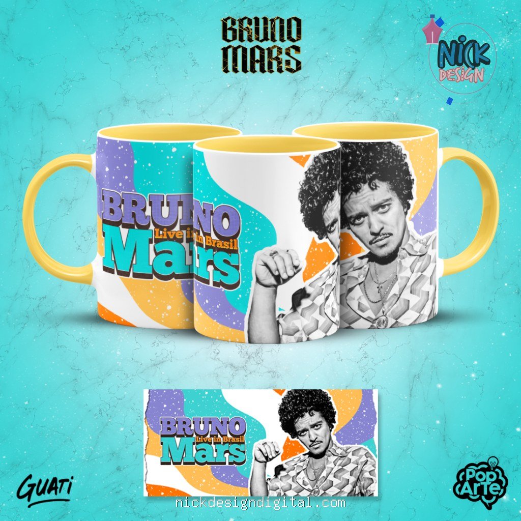 Bruno Mars - Artes para Canecas - Imagem 10