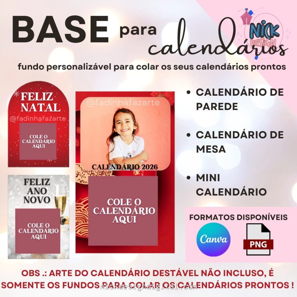 Molde Base para Calendários - Imagem 1
