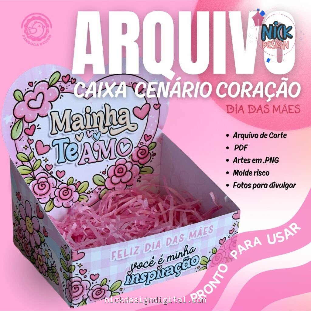 Caixa Cenário Coração - Dia das Mães - Imagem 2