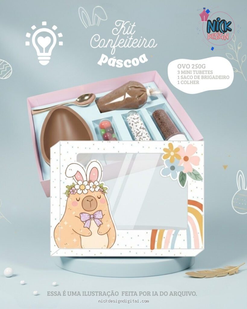 Kit Confeiteiro Capivara - Páscoa