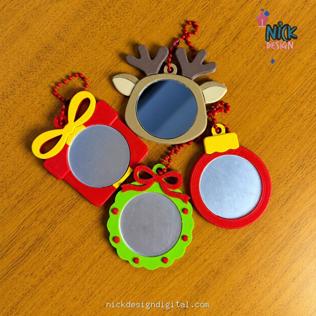 Kit Espelhos Natal (Arquivo Impressão 3D) - Imagem 1