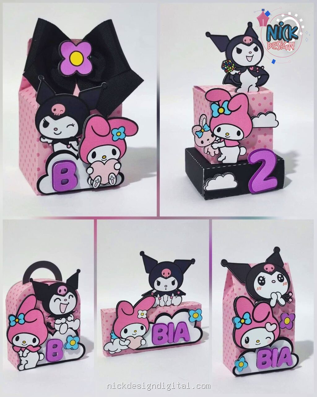 My Melody e Kuromi - Kit Festa Pronta - Imagem 1