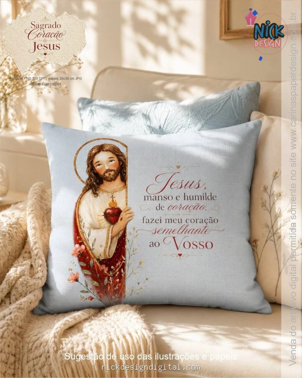 Ilustrações Sagrado Coração de Jesus 2 - Imagem 6