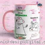 Eu fiz Enfermagem pra ser Enfermeira - Arte Avulsa Caneca