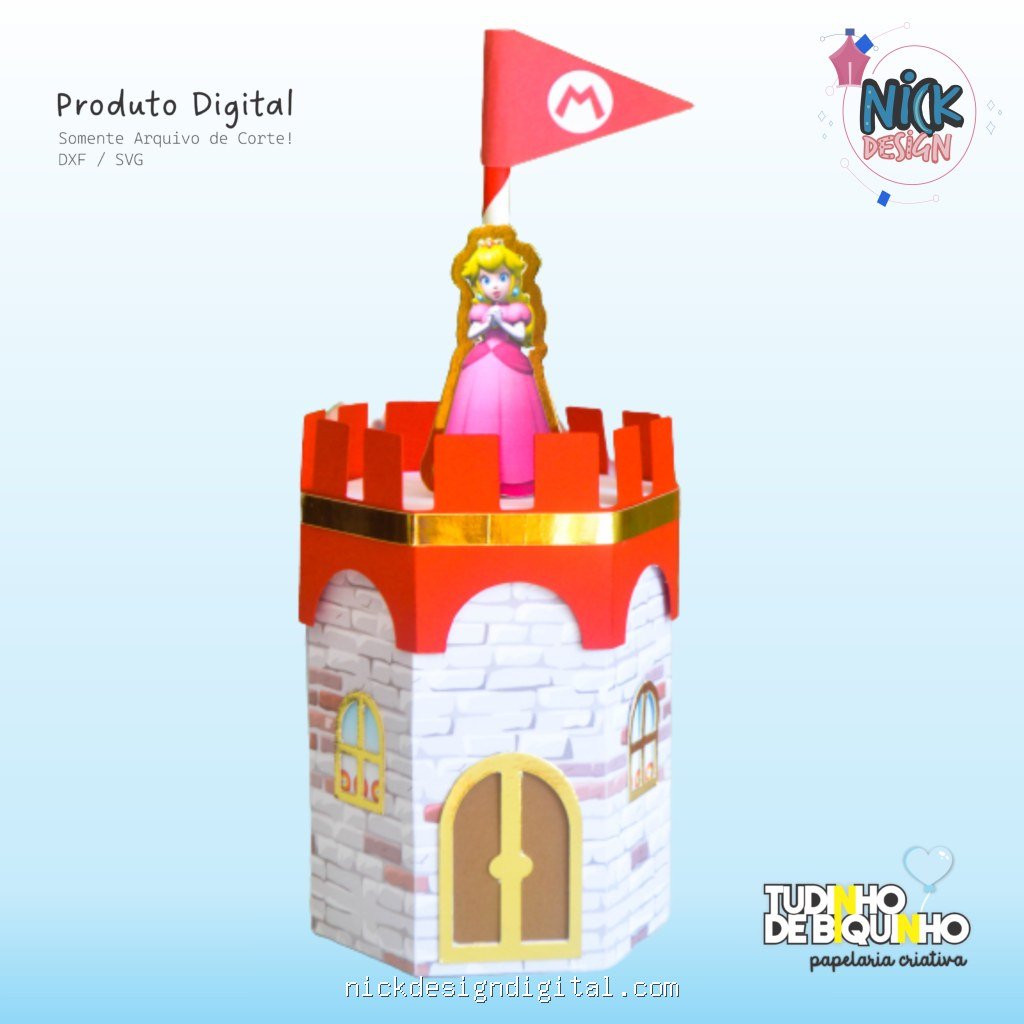 Molde Caixa Torre Mário Bros - Imagem 1