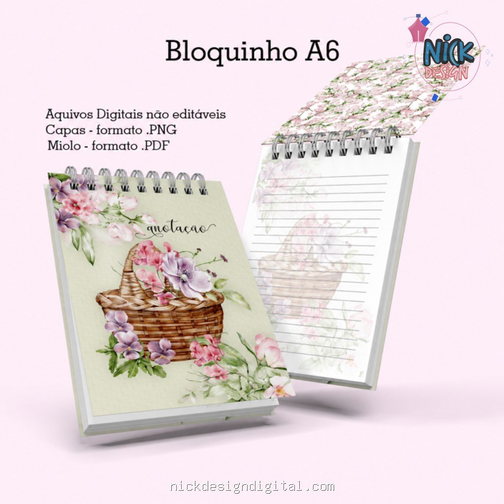 Haja Flor – Caderno Pautado A5 + Bloquinho A6 - Imagem 2