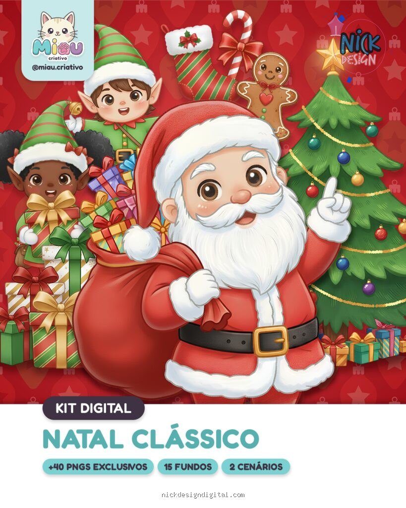 Natal Clássico - Kit Digital - Imagem 1