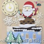 Papai Noel na Chaminé - Topo de Bolo