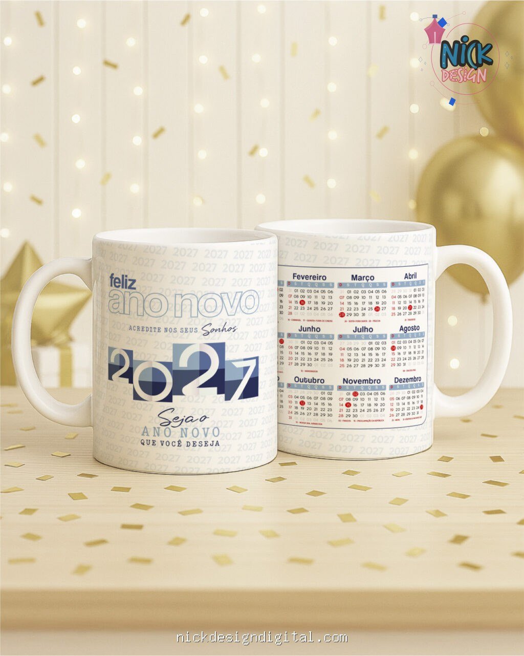 Ano Novo - Calendário 2027 (Artes Canecas) - Imagem 7