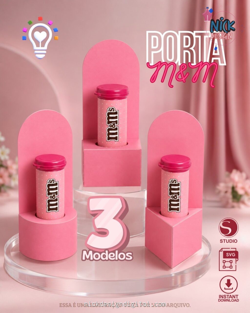 Molde Caixa Porta M&M - Imagem 1