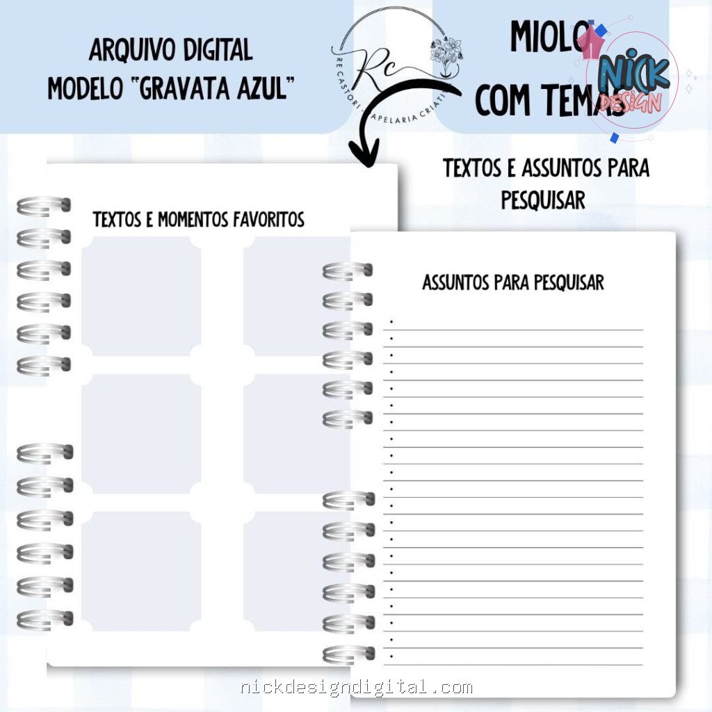 Caderno Assembleia de Circuito 2025/2026 – GRAVATA AZUL C/TEMA (Re Castori) - Imagem 8
