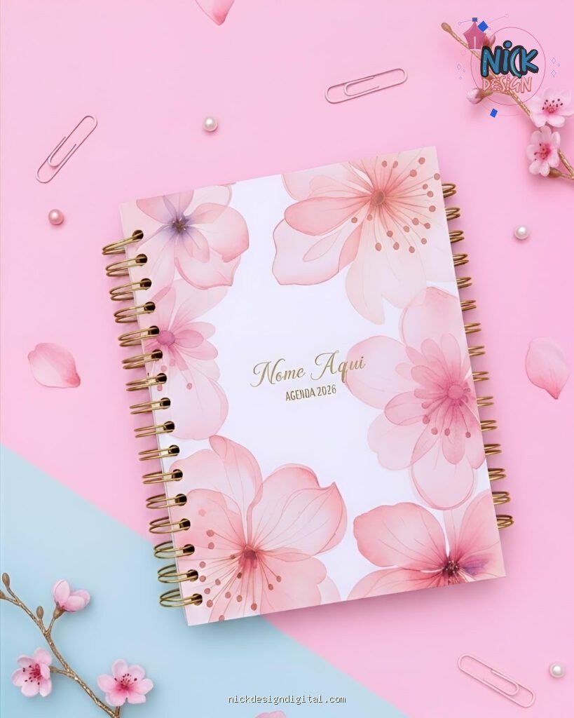 Agenda Dupla Especial 2026 – Flowers