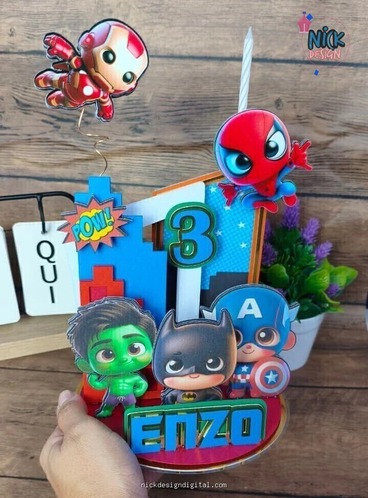 Vingadores Baby - Porta Vela 3D - Imagem 1