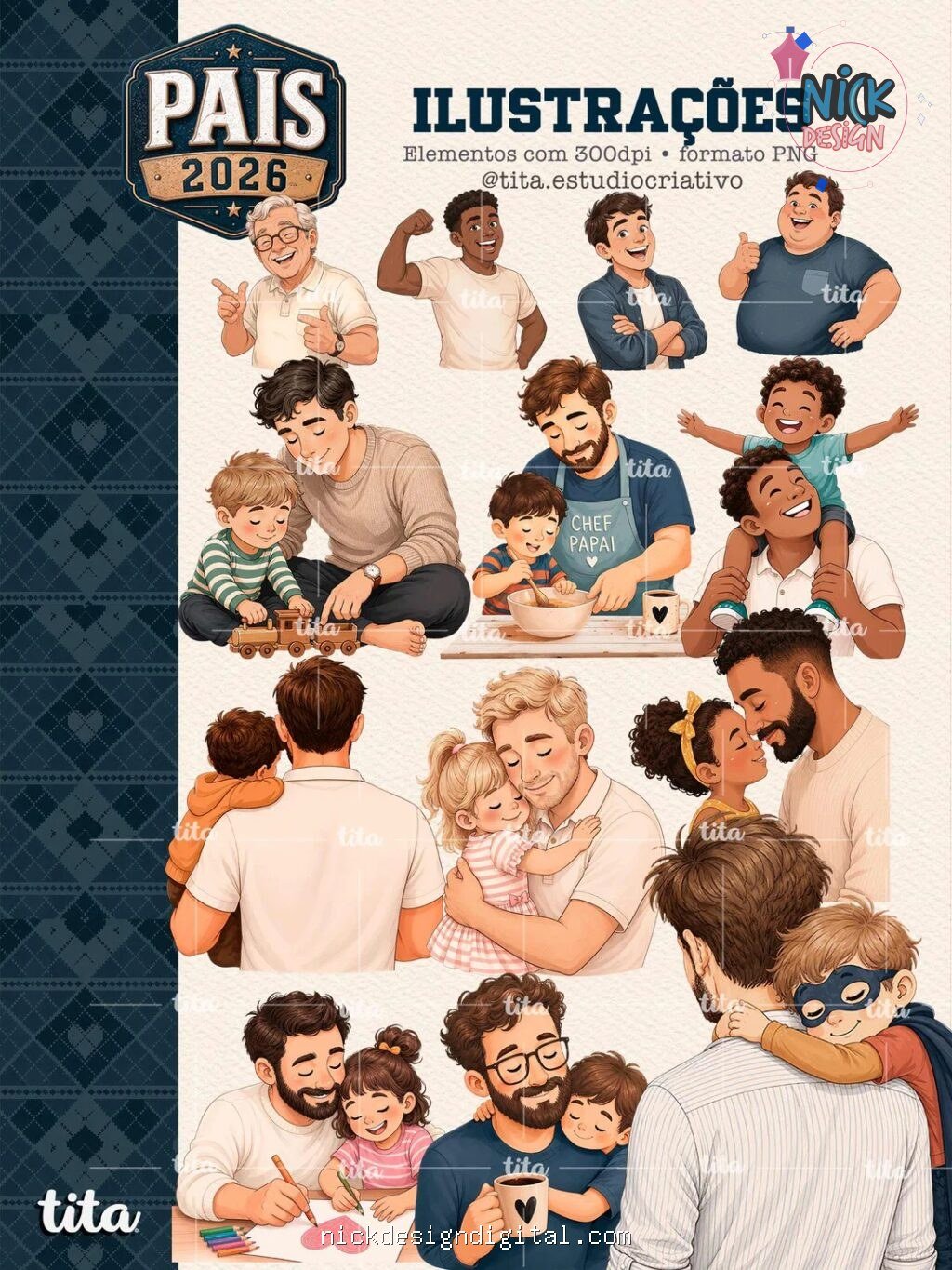 Pais 2026 - Combo Ilustrações e Papéis (Tita) - Imagem 4