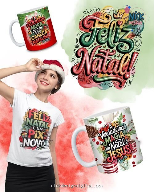 Feliz Natal - Artes para Personalizados
