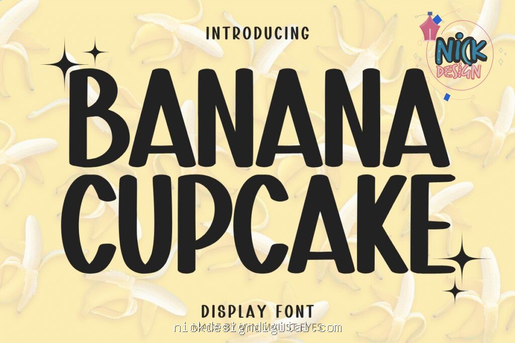 Banana Cupcake - Fonte p/ Instalar - Imagem 1