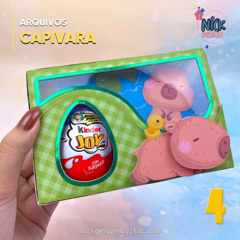 Caixa Kinder Ovo Capivara - Imagem 1