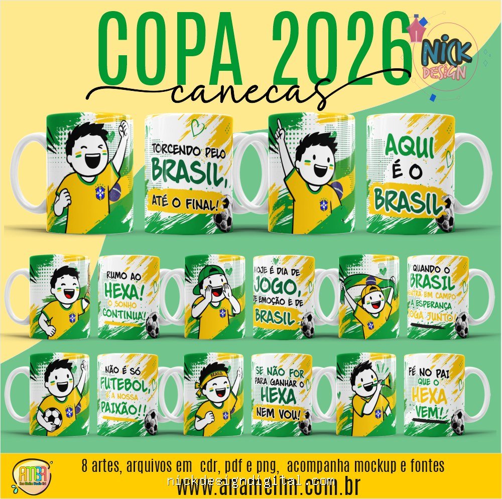 Copa 2026 - Artes para Caneca - Imagem 1