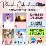 Molde Calendário Polaroid 2026