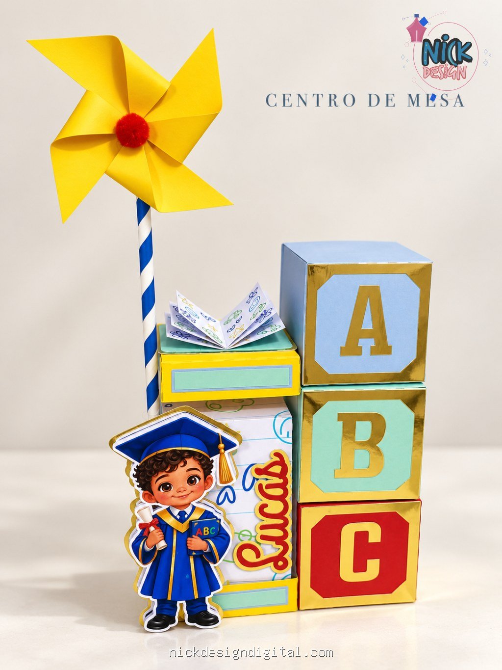 Centro de Mesa ABC Menino - Imagem 1