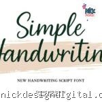 Simple Handwriting - Fonte p/ Instalar
