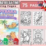 Capivara Relax Time - Livro de Colorir