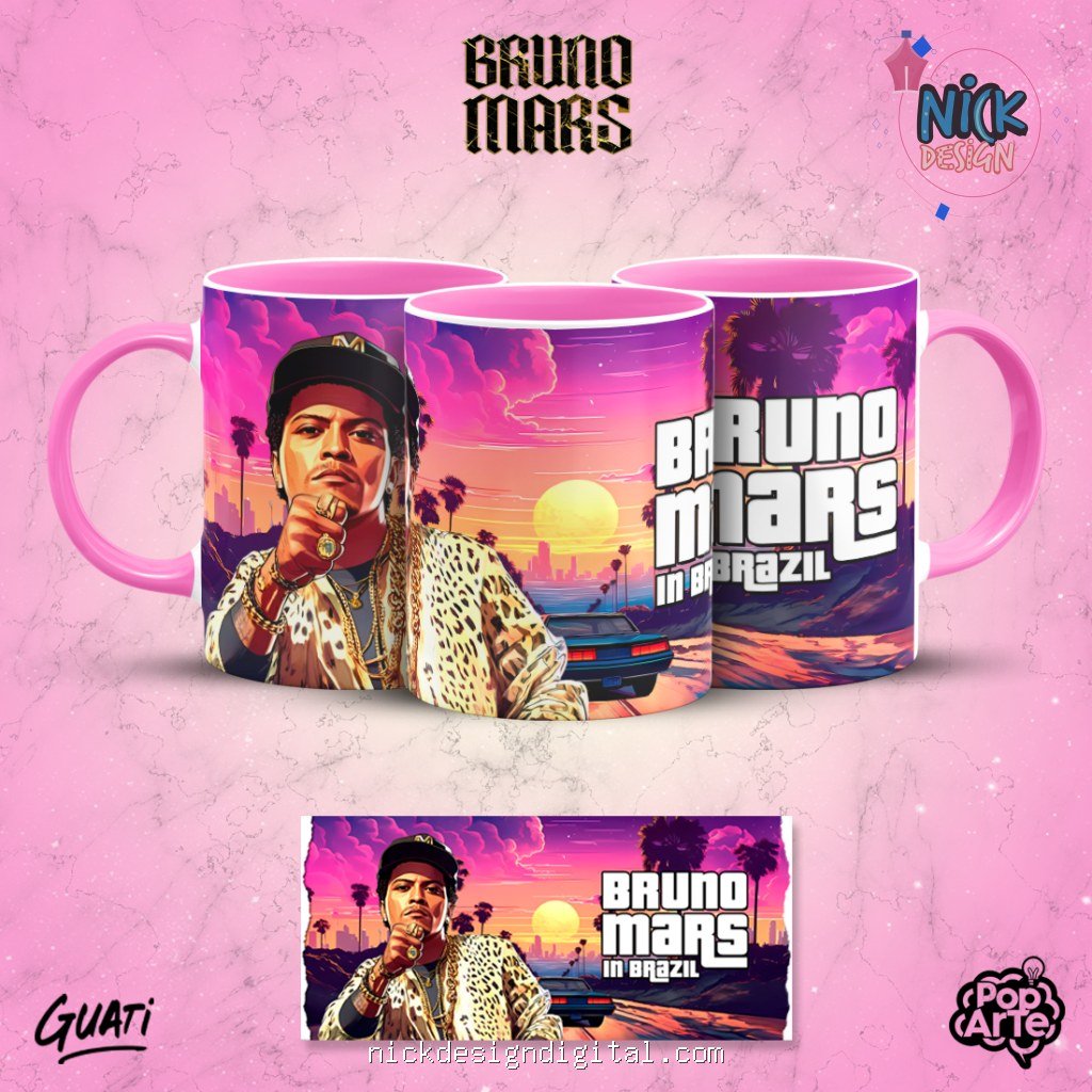 Bruno Mars - Artes para Canecas - Imagem 5