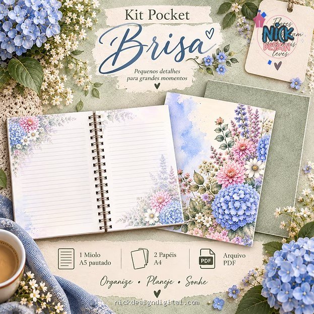 Brisa Suave - Miolos A5 | A6 - Col Encantos da Primavera - Imagem 1