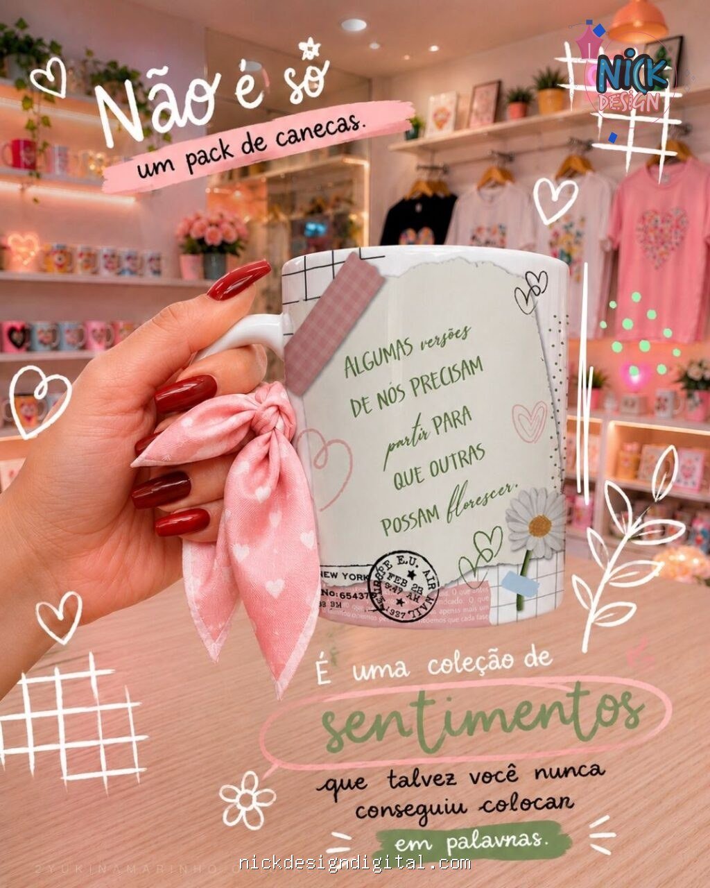 Coleção Momentos e Sentimentos - Artes para Canecas - Imagem 1