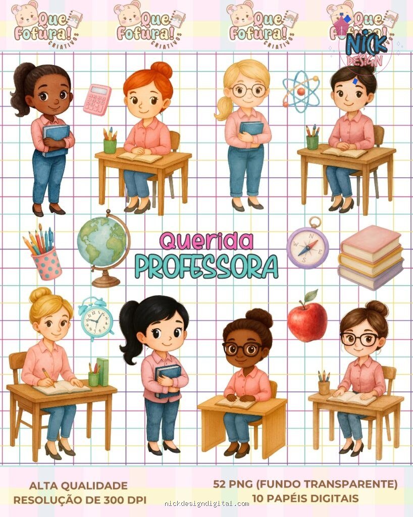 Querida Professora - Kit Digital - Imagem 1