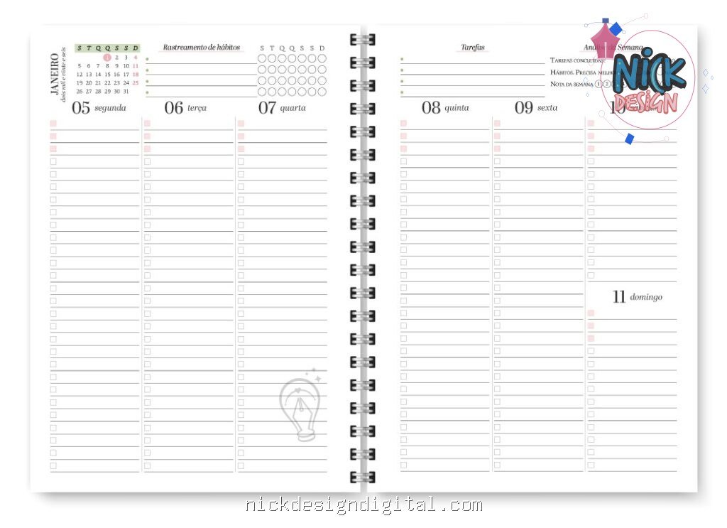Miolo Planner Spring 2027 (Trilha de Papel) - Imagem 6