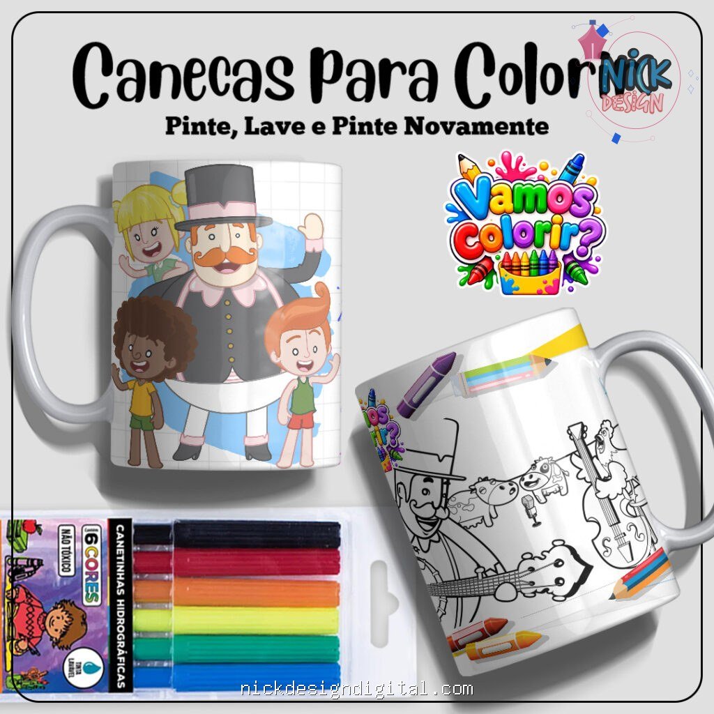 Coleção Dia das Crianças para colorir 2026 - Imagem 14