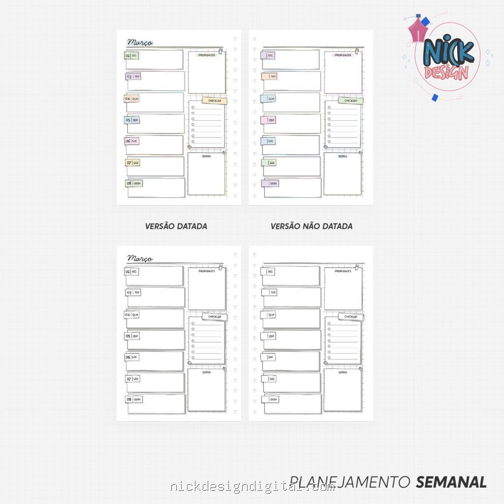 SUPER COMBO Planner Slim para Colorir 2026 (Nilmara) - Imagem 6